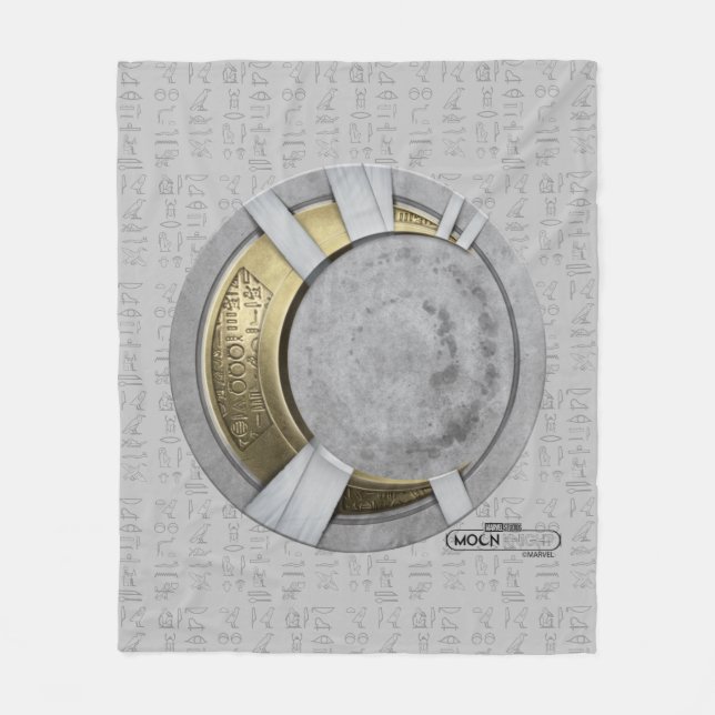 Moon Knight Crescent Moon Chest Icon Fleece Blanket (Front)