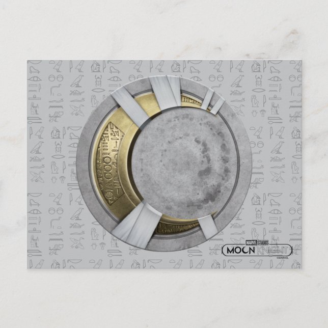 Moon Knight Crescent Moon Chest Icon Postcard (Front)