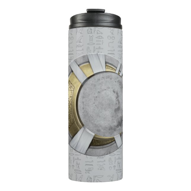 Moon Knight Crescent Moon Chest Icon Thermal Tumbler (Front)