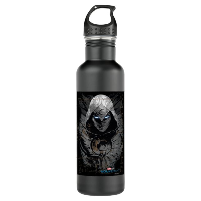 Moon Knight Dark Hieroglyphic Character Slab 710 Ml Water Bottle (Front)