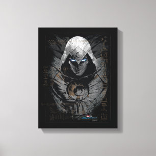 Moon Knight Dark Hieroglyphic Character Slab Canvas Print