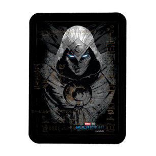 Moon Knight Dark Hieroglyphic Character Slab Magnet