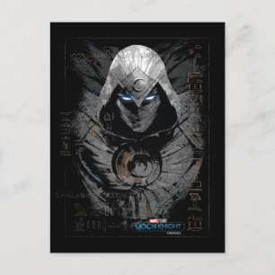 Moon Knight Dark Hieroglyphic Character Slab Postcard