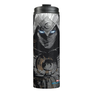 Moon Knight Dark Hieroglyphic Character Slab Thermal Tumbler
