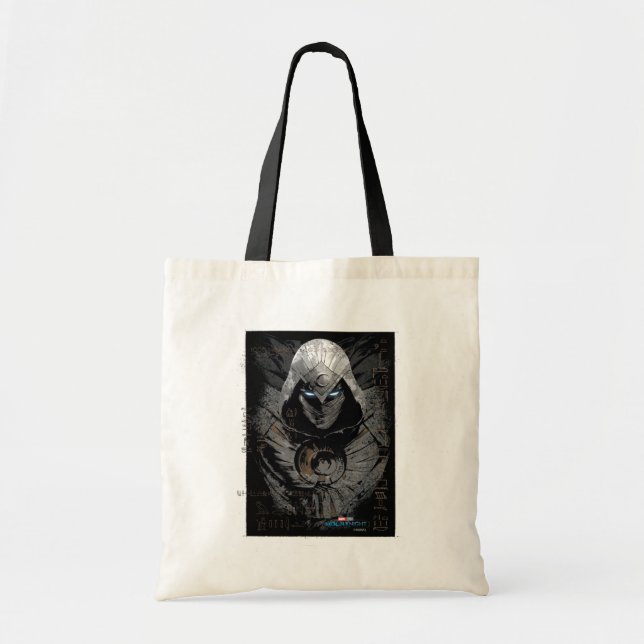 Moon Knight Dark Hieroglyphic Character Slab Tote Bag (Front)