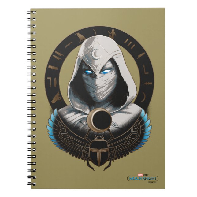 Moon Knight Egyptian Scarab Graphic Notebook (Front)