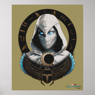 Moon Knight Egyptian Scarab Graphic Poster