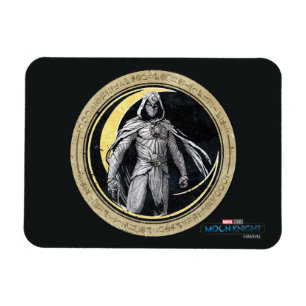 Moon Knight Gold Crescent Moon Character Graphic Magnet