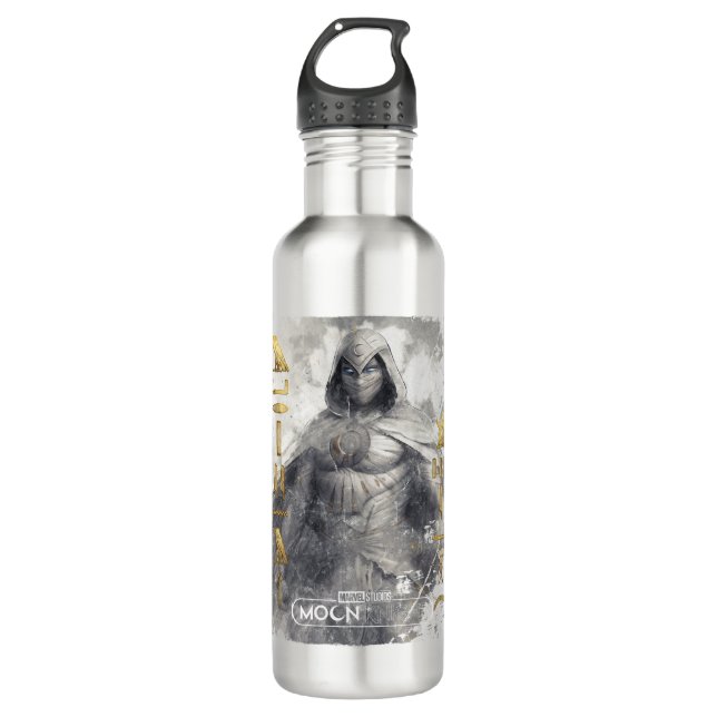 Moon Knight Hieroglyphic Graphic 710 Ml Water Bottle (Front)