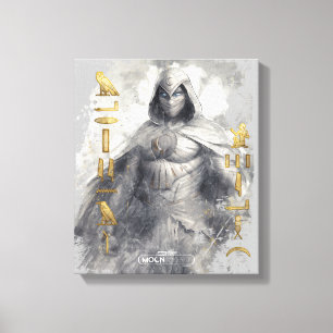 Moon Knight Hieroglyphic Graphic Canvas Print