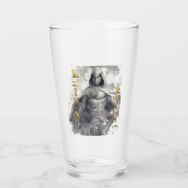 Moon Knight Hieroglyphic Graphic Glass (Front)