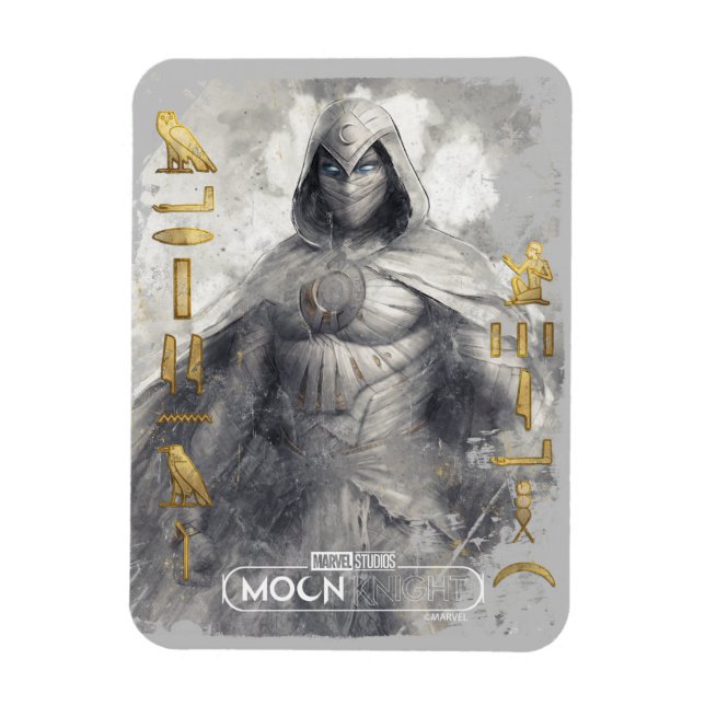 Moon Knight Hieroglyphic Graphic Magnet (Vertical)