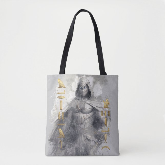 Moon Knight Hieroglyphic Graphic Tote Bag (Front)