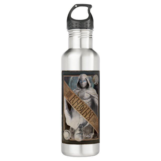 Moon Knight/Mr. Knight Ancient Card Graphic 710 Ml Water Bottle (Front)
