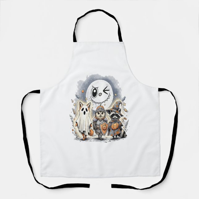 Moon Knight Raccoon Halloween Apron (Front)