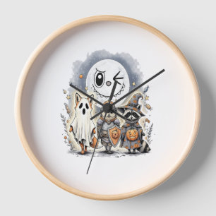 Moon Knight Raccoon Halloween Clock