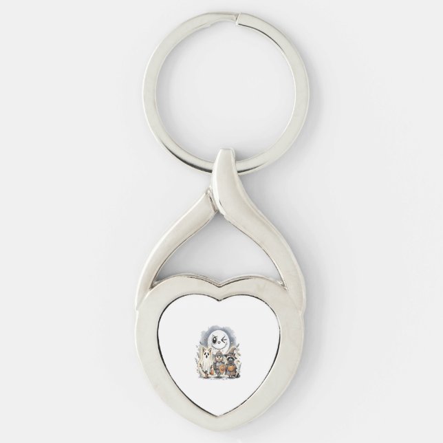 Moon Knight Raccoon Halloween Keychain (Front)