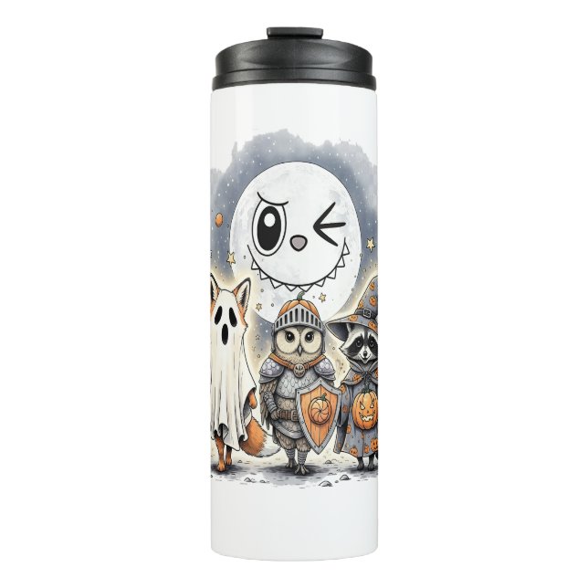 Moon Knight Raccoon Halloween Thermal Tumbler (Front)