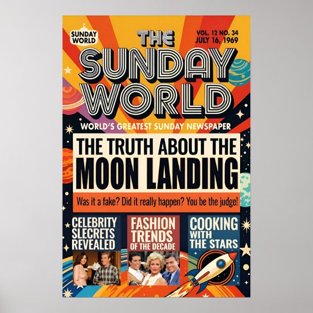 Moon Landing, 1969, Poster (Front)