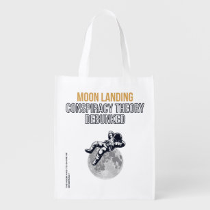 Moon Landing Conspiracy Theory Reusable Grocery Bag