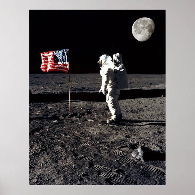 Moon Landing Irony Poster (Front)