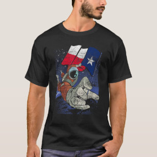 Moon Landing Patriotic Texan Texas Flag Astronaut T-Shirt