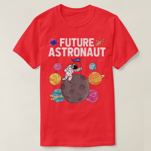 Moon Landing Planets Outer Space Science Future As T-Shirt (Design Front)
