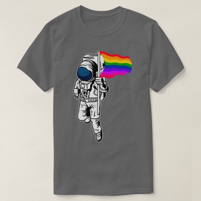 Moon Landing Pride LGBT T-Shirt (Design Front)