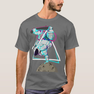 Moon Landing Synthwave Vaporwave Skateboarding Ast T-Shirt