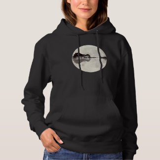 Moon Light Guitar Nature Design Hoodie