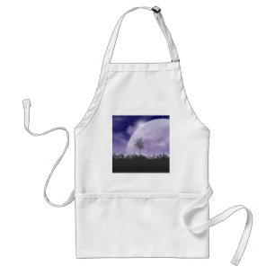 Moon Light Stars Sky Trees Whimsical Personalize Standard Apron