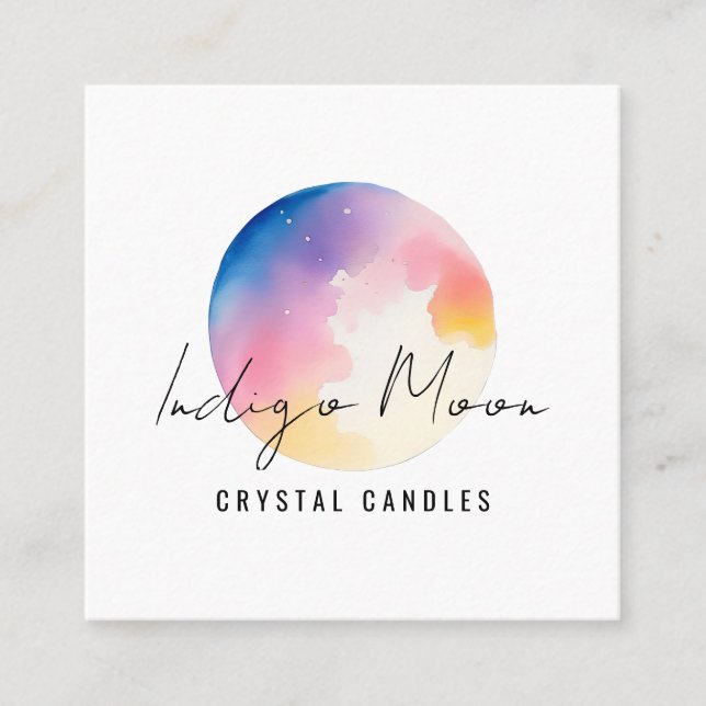 Moon Logo Candle Business Cards (Front)