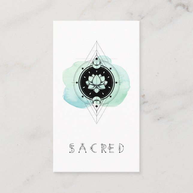 *~ Moon Lotus Sacred Symbol To Nirvana Business Card (Front)