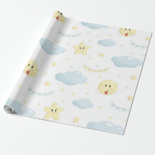 moon love wrapping paper