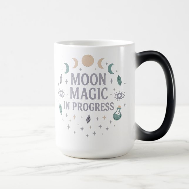 Moon Magic In Progress Celestial Witch Boho Decor Mug (Right)