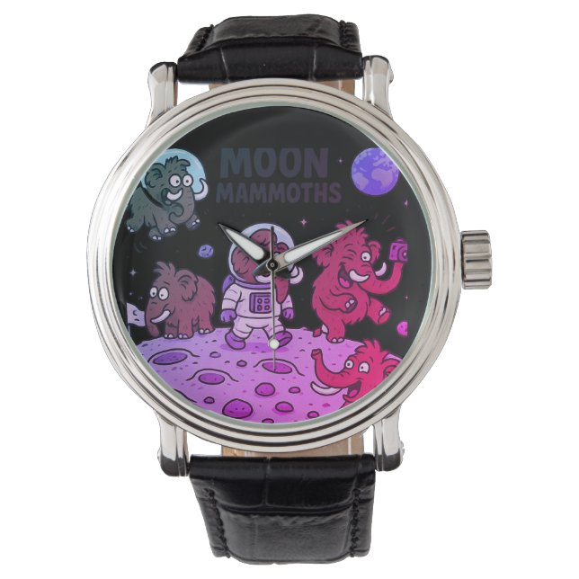 MOON MAMMOTHS funny Watch (Front)