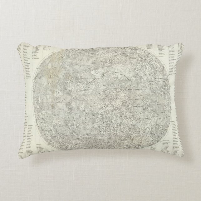 Moon Map Accent Pillow (Front)