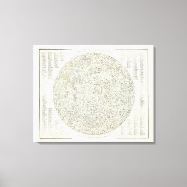 Moon Map Canvas Print (Front)