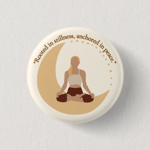 Moon Meditation – Celestial Wellness 1 Inch Round Button