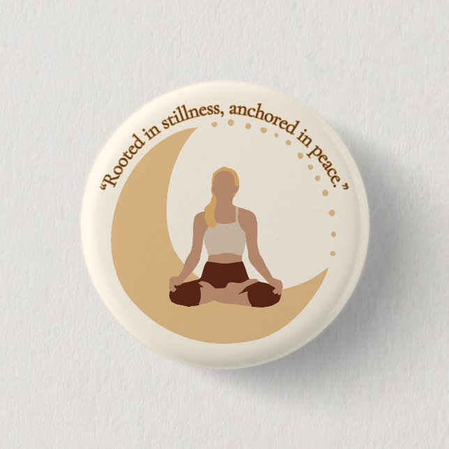 Moon Meditation – Celestial Wellness  1 Inch Round Button (Front)