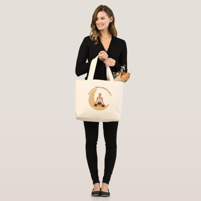 Moon Meditation – Celestial Wellness  Large Tote Bag (Front (Model))