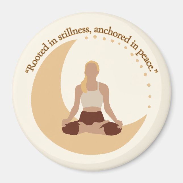 Moon Meditation – Celestial Wellness  Magnet (Front)