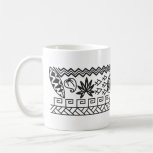 Moon meditation Polynesian tattoo mug
