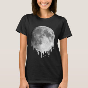 Moon Melting Full Moon Drippy Space T-Shirt