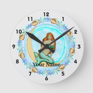 Moon Mermaid clock