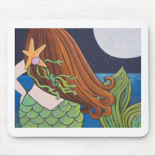 Moon Mermaid Mouse Pad
