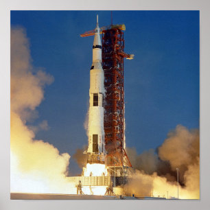 Moon Mission Spacecraft Ground View Poster