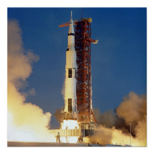 Moon Mission Spacecraft Ground View Poster