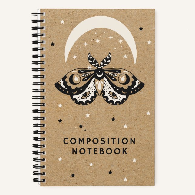 Moon Moon avec étoiles Magique Spiral Carnet (Recto)