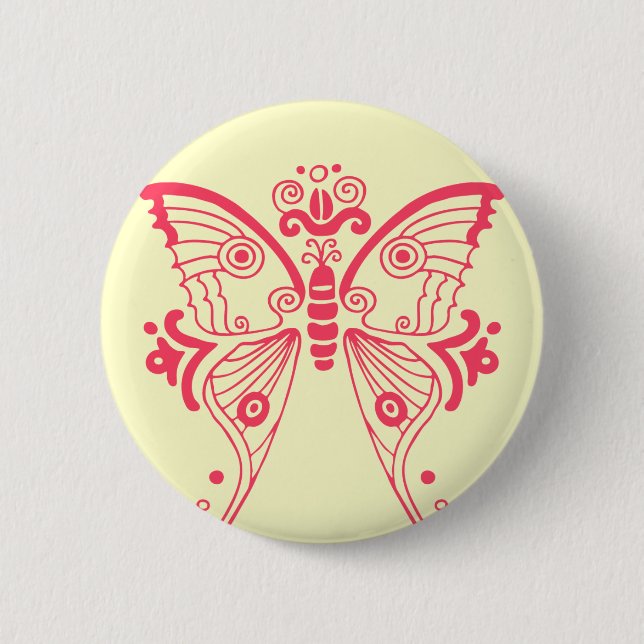 Moon Moth 2 Inch Round Button (Front)